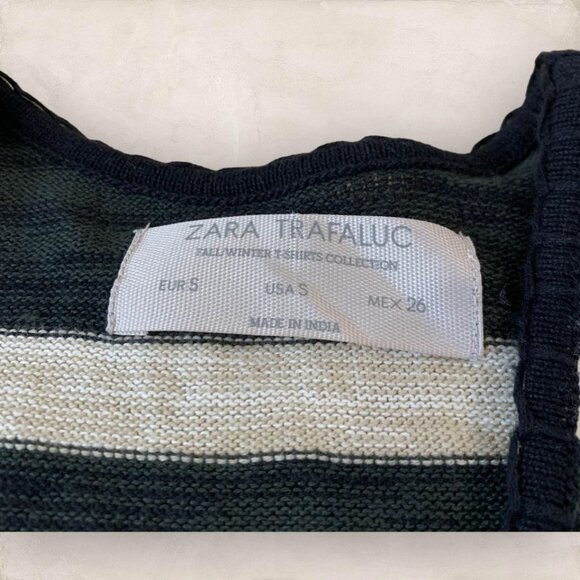 Zara Trafaluc Poncho Sweater Women’s Size Small Southwest Pattern Western Style - Picture 2 of 5